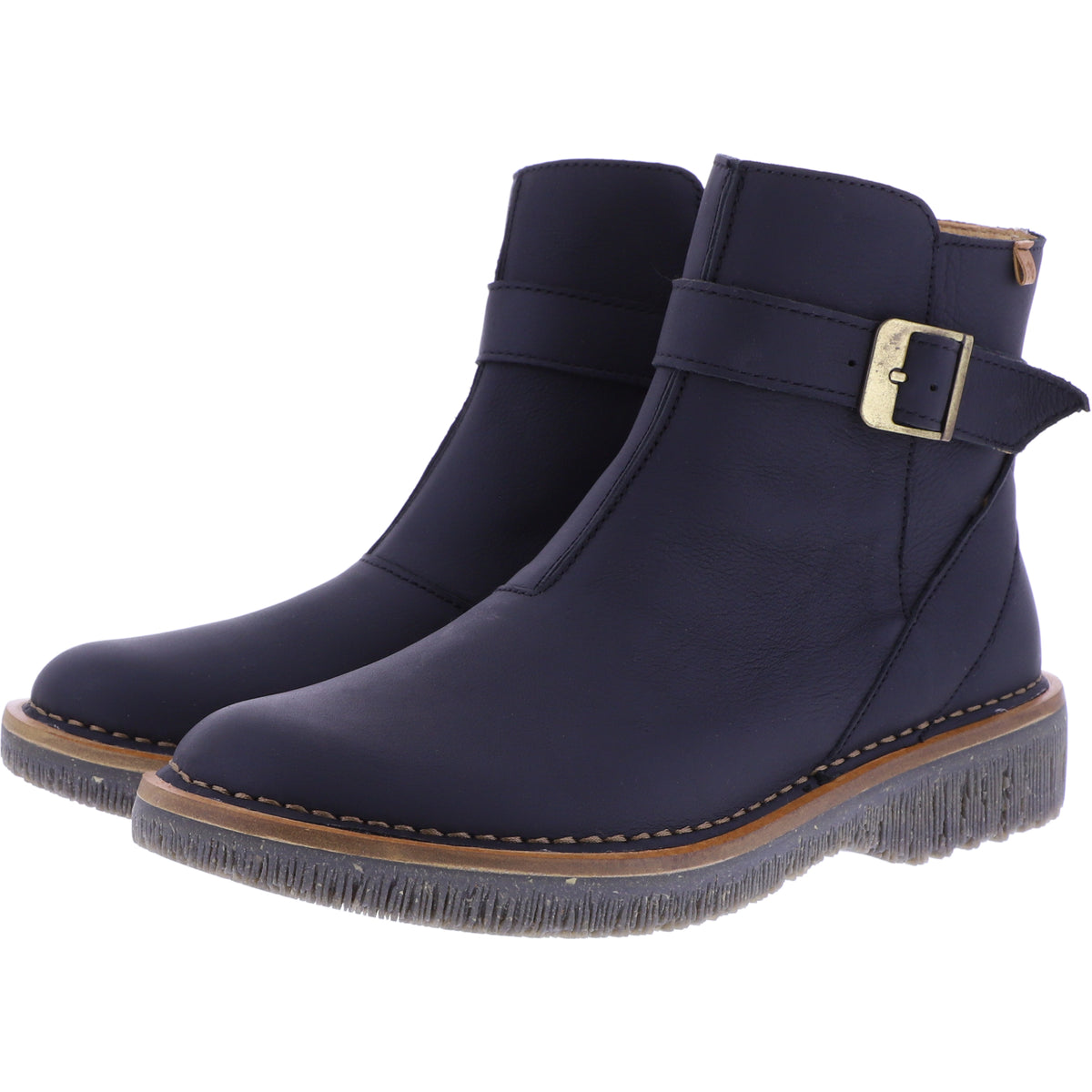 El Naturalista / Modell: N5580 Volcano / Black-Schwarz / Wax-Nappa / Damen Stiefelette