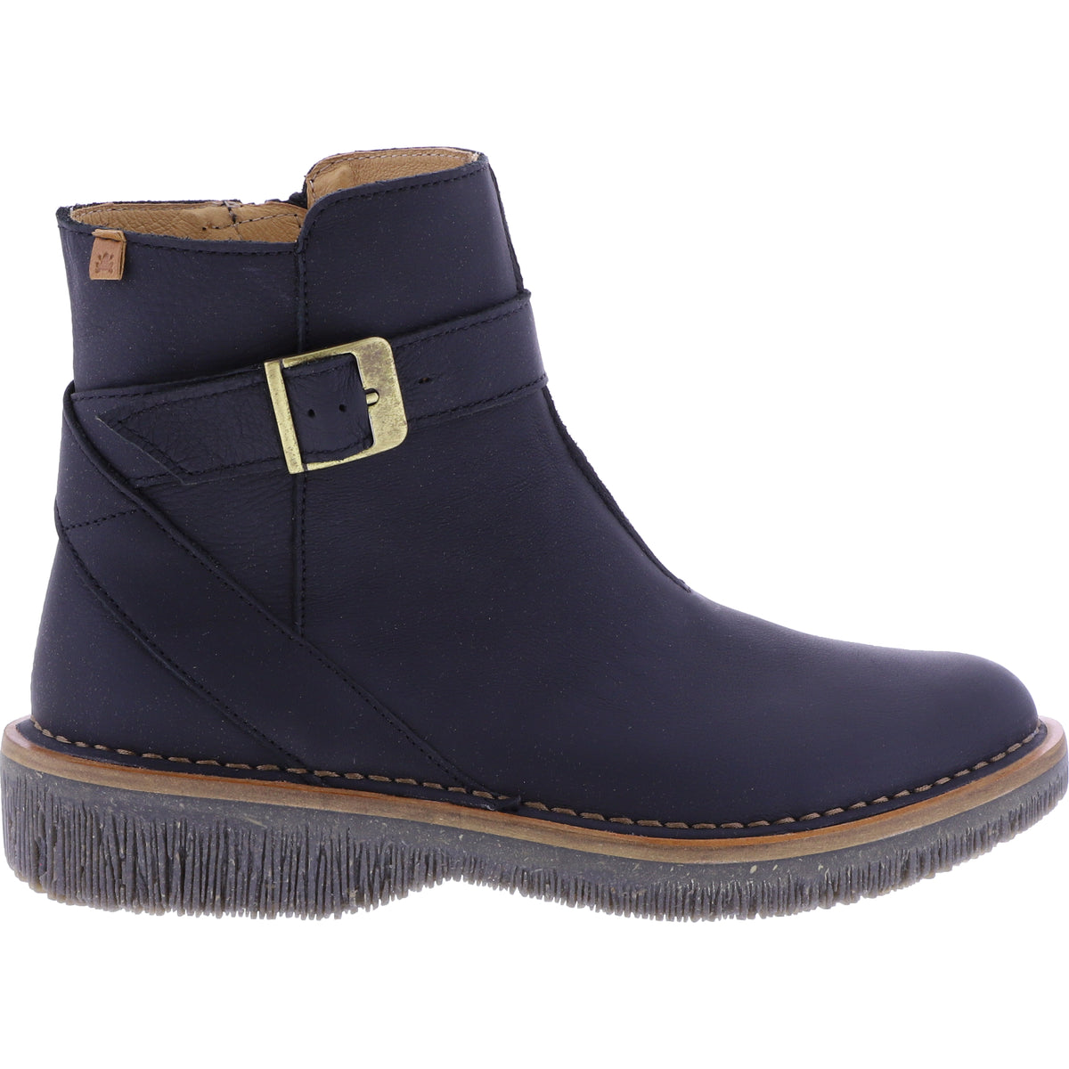 El Naturalista / Modell: N5580 Volcano / Black-Schwarz / Wax-Nappa / Damen Stiefelette