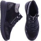 Fidelio | Heaven | Schwarz Kombi | Leder | Multistretch | Weite: H | Damen Bootie