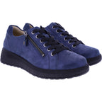 Fidelio | Holy | Marine-Blau | Leder | Multistretch | Weite: H | Damen Schnürer