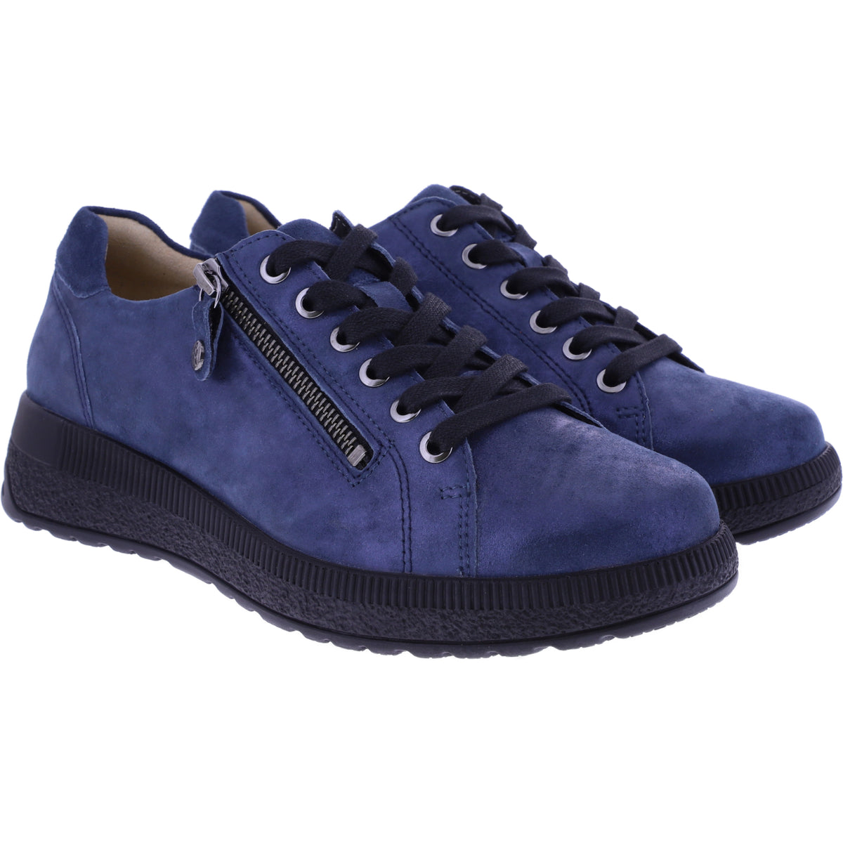 Fidelio | Holy | Marine-Blau | Leder | Multistretch | Weite: H | Damen Schnürer