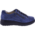 Fidelio | Holy | Marine-Blau | Leder | Multistretch | Weite: H | Damen Schnürer