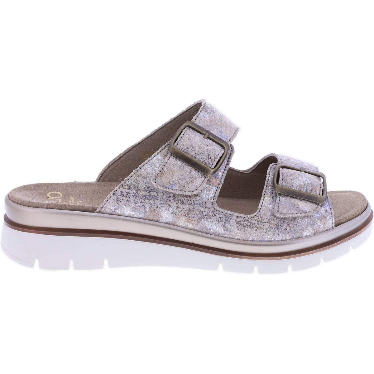 Fidelio | Glory | Oat-Gold Metallic | Leder | Weite: G½ | Damen Pantoletten