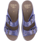 Fidelio | Glory | Blau Metallic | Leder | Weite: G½ | Damen Pantoletten