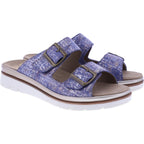 Fidelio | Glory | Blau Metallic | Leder | Weite: G½ | Damen Pantoletten