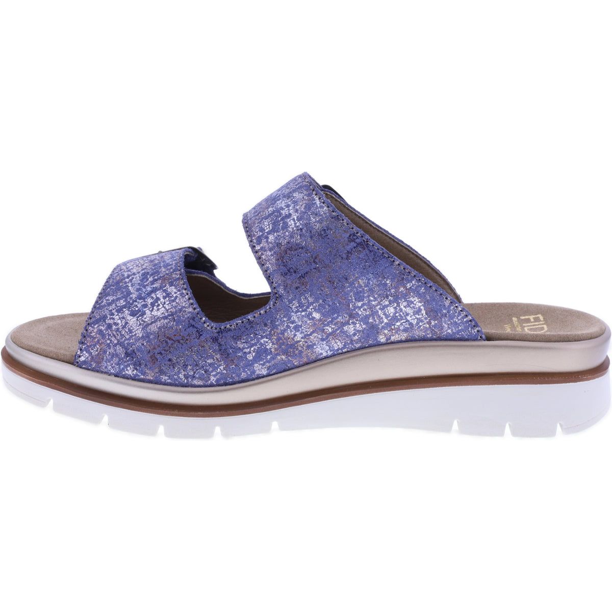 Fidelio | Glory | Blau Metallic | Leder | Weite: G½ | Damen Pantoletten