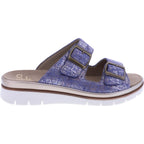 Fidelio | Glory | Blau Metallic | Leder | Weite: G½ | Damen Pantoletten