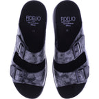 Fidelio | Glory | Nero Priming-Schwarz-Grau | Leder | Weite: G½ | Damen Pantoletten