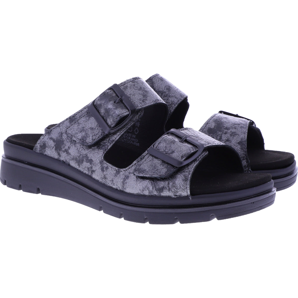 Fidelio | Glory | Nero Priming-Schwarz-Grau | Leder | Weite: G½ | Damen Pantoletten