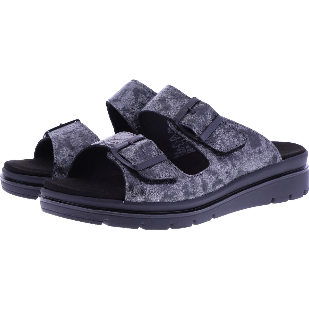 Fidelio | Glory | Nero Priming-Schwarz-Grau | Leder | Weite: G½ | Damen Pantoletten