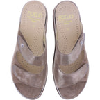 Fidelio | Glory | Ambra-Braun Nubuk | Leder-Stretch | Hallux | Weite: G½ | Damen Pantoletten