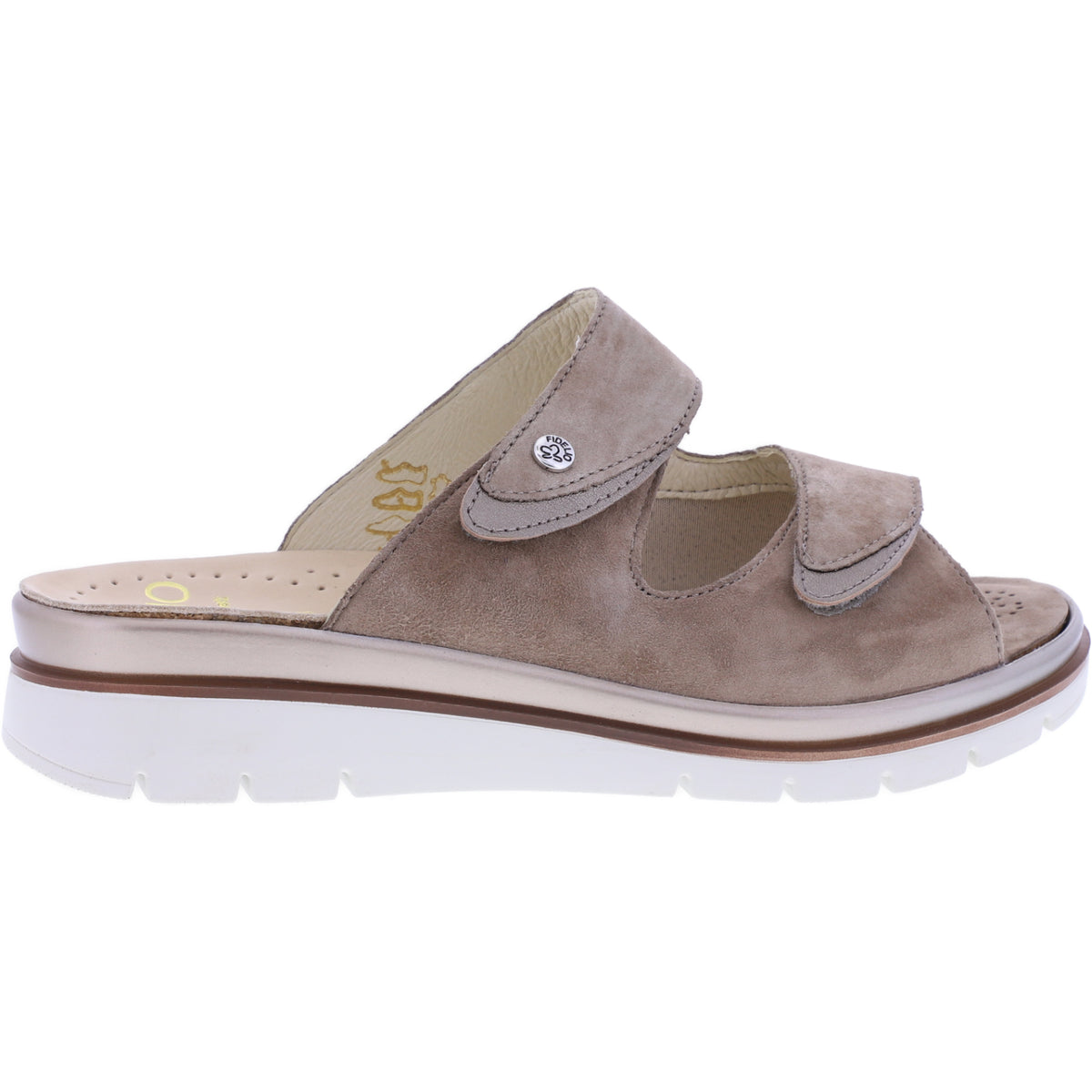 Fidelio | Glory | Ambra-Braun Nubuk | Leder-Stretch | Hallux | Weite: G½ | Damen Pantoletten