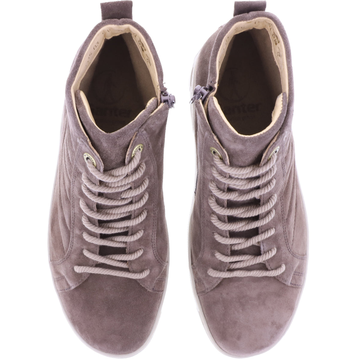 Ganter / Giulietta / Darktaupe / Leder-Lodenfutter / Weite: G / Wechselfußbett / 6-204188-9400