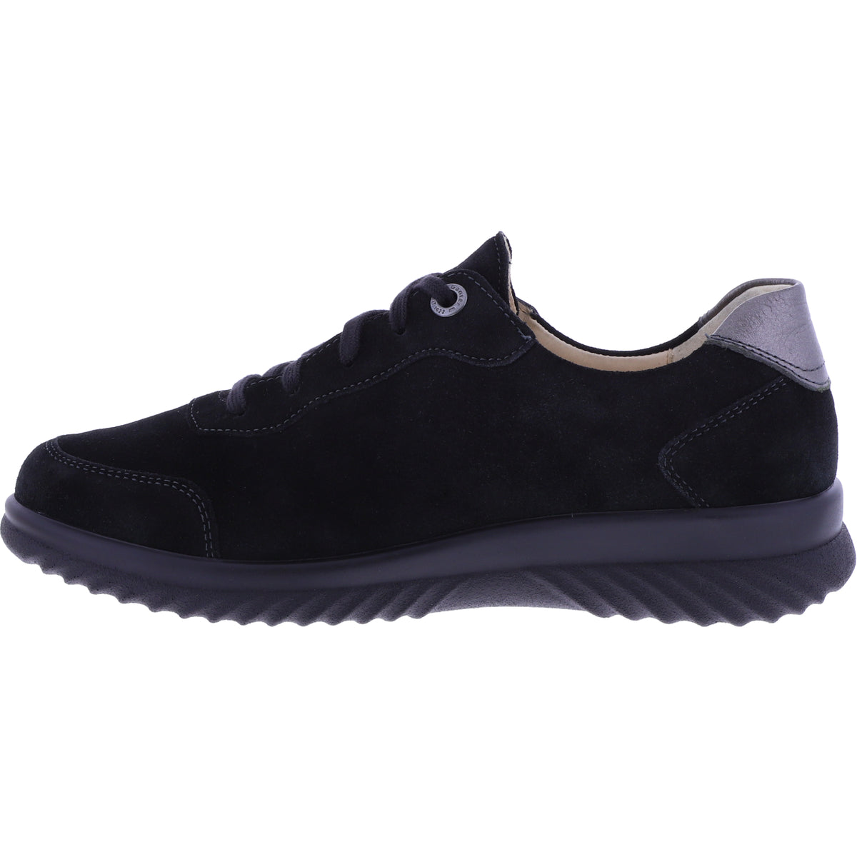 Ganter / Heike / Schwarz Casualvelours / Weite: H / Kalbsleder / 6-204522-0100 / Damen Schnürer