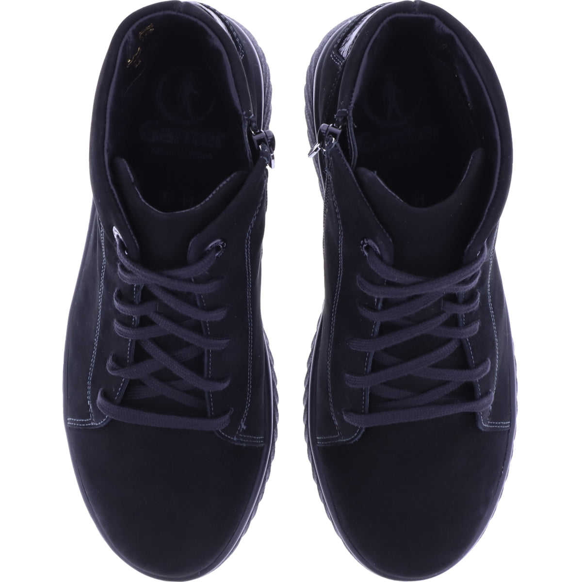 Ganter / Heike / Schwarz Softnubuk / Weite: H / Kalbsleder / 6-204562-0100 / Damen Stiefeletten