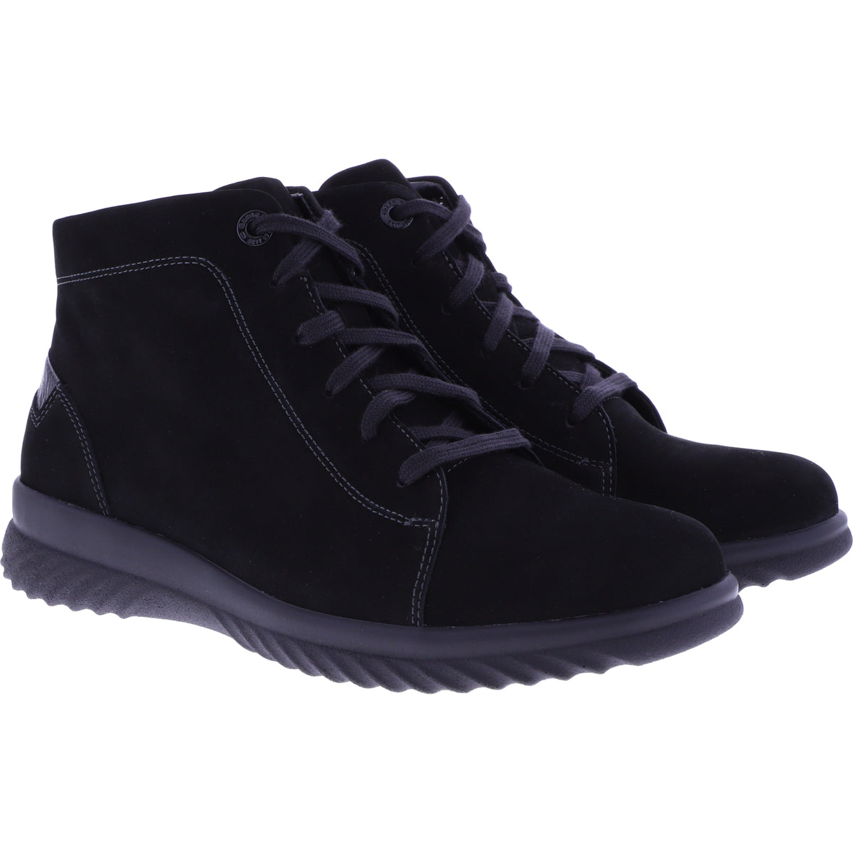 Ganter / Heike / Schwarz Softnubuk / Weite: H / Kalbsleder / 6-204562-0100 / Damen Stiefeletten