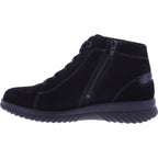 Ganter / Heike / Schwarz Softnubuk / Weite: H / Kalbsleder / 6-204562-0100 / Damen Stiefeletten