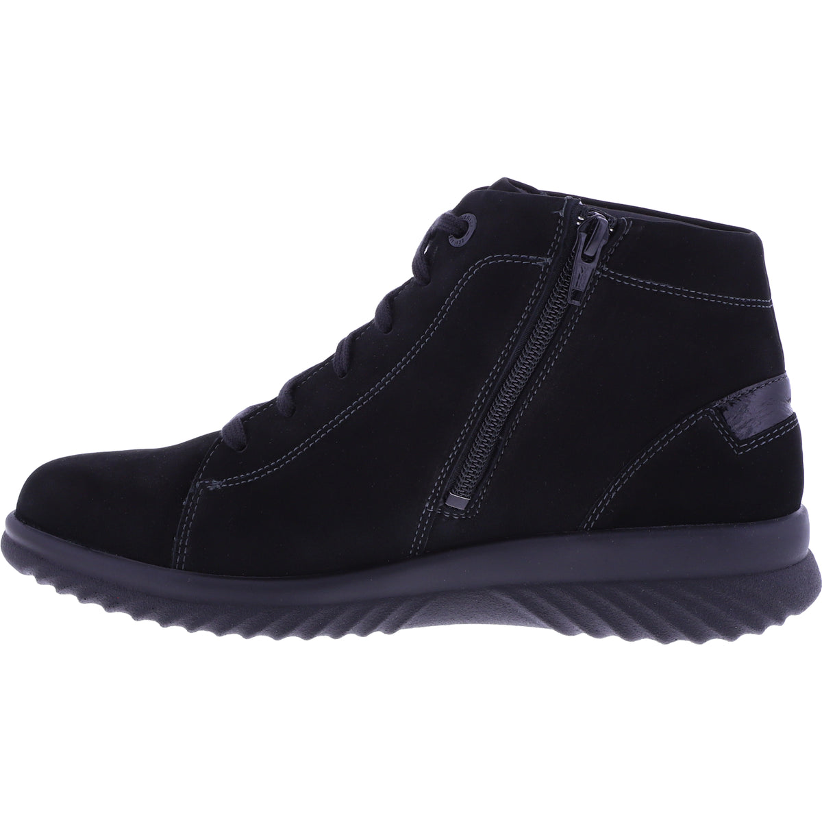 Ganter / Heike / Schwarz Softnubuk / Weite: H / Kalbsleder / 6-204562-0100 / Damen Stiefeletten