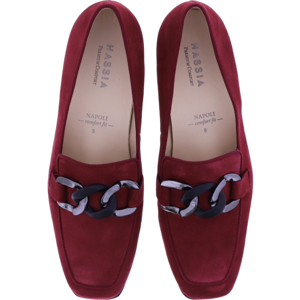 Hassia / Napoli / Cabernet Rot Samtziege / Wechselfußbett / Art: 6-300846-4400 / Damen Slipper