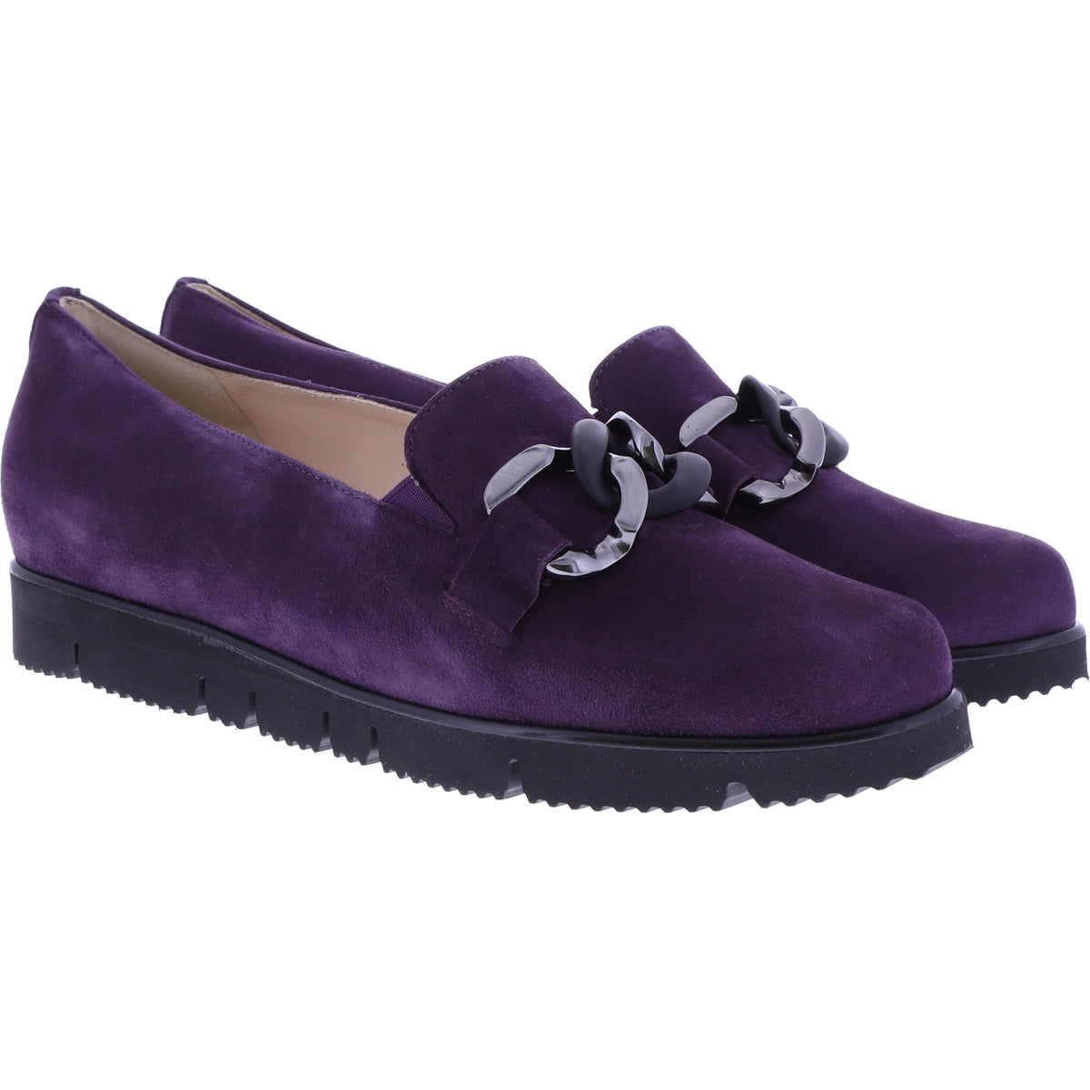 Hassia / Pisa / Plume Dunkellila Samtziege / Wechselfußbett / Art: 6-301537-8100 / Damen Slipper