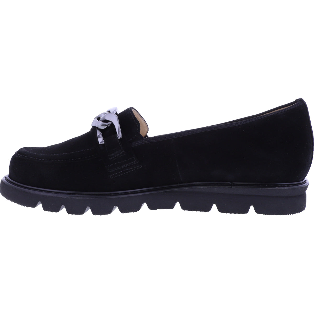 Hassia / Pisa / Schwarz Softvelour / Wechselfußbett / 6-301578-0100 / Damen Slipper