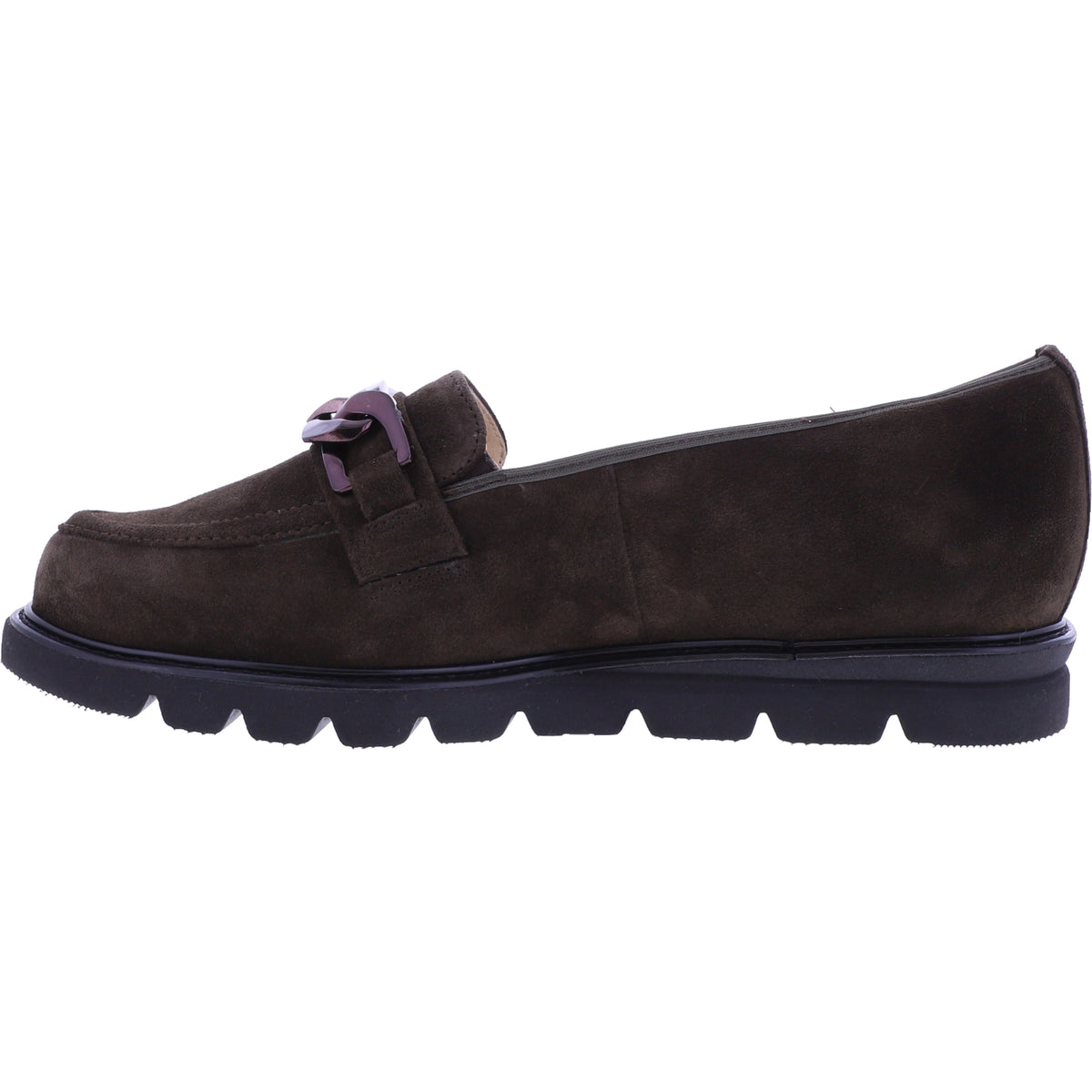 Hassia / Pisa / Dunkelbraun Softvelour / Wechselfußbett / 6-301578-8600 / Damen Slipper