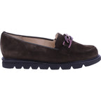 Hassia / Pisa / Dunkelbraun Softvelour / Wechselfußbett / 6-301578-8600 / Damen Slipper