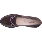 Hassia / Pisa / Dunkelbraun Softvelour / Wechselfußbett / 6-301578-8600 / Damen Slipper
