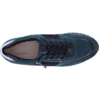 Hassia / Porto / Smaragd-Schwarz Samtziege / Wechselfußbett / 6-302034-5101 / Damen Sneaker