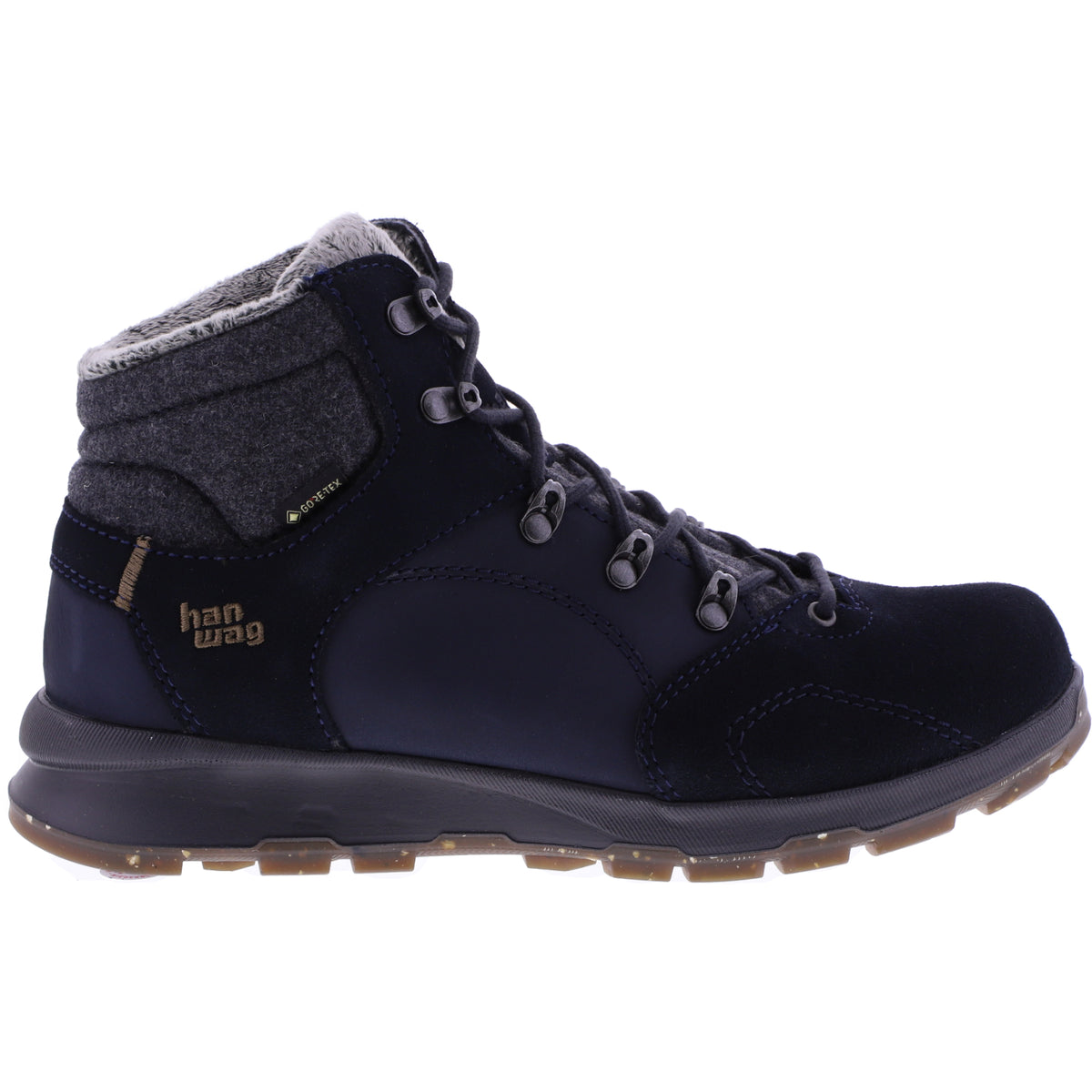 Hanwag / Modell: Tolva Mid Lady GTX / Navy-Asphalt / GORE-TEX® / Damen Wanderstiefel