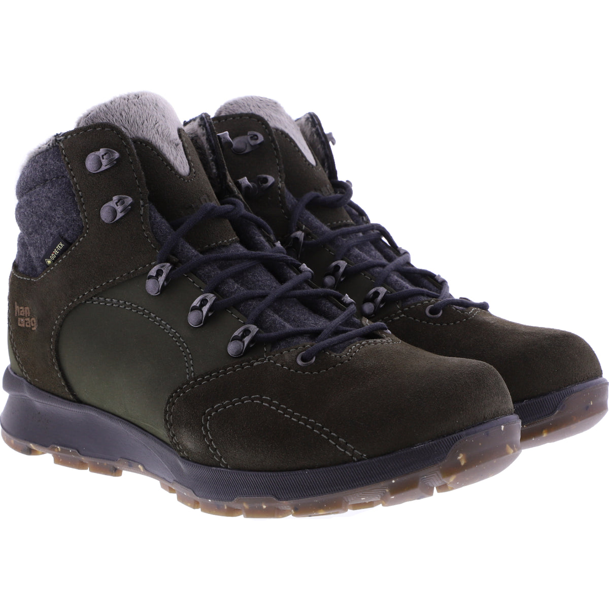 Hanwag / Modell: Tolva Mid Lady GTX / Sepia-Asphalt / GORE-TEX® / Damen Wanderstiefel