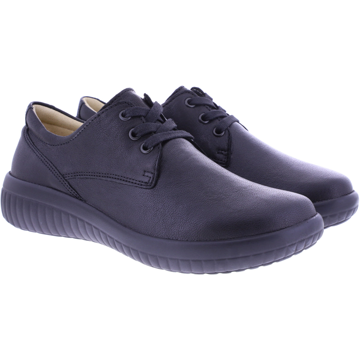 Fidelio | Genny | Schwarz Rocky | Leder | Multistretch | Weite: G½ | Damen Schnürer