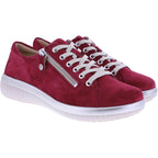 Fidelio | Genny | Scarlet-Rot | Nubukleder | Multistretch | Weite: G½ | Damen Schnürer