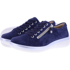 Fidelio | Genny | Notte-Marine-Blau | Nubukleder | Multistretch | Weite: G½ | Damen Schnürer