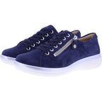 Fidelio | Genny | Notte-Marine-Blau | Nubukleder | Multistretch | Weite: G½ | Damen Schnürer