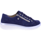 Fidelio | Genny | Notte-Marine-Blau | Nubukleder | Multistretch | Weite: G½ | Damen Schnürer