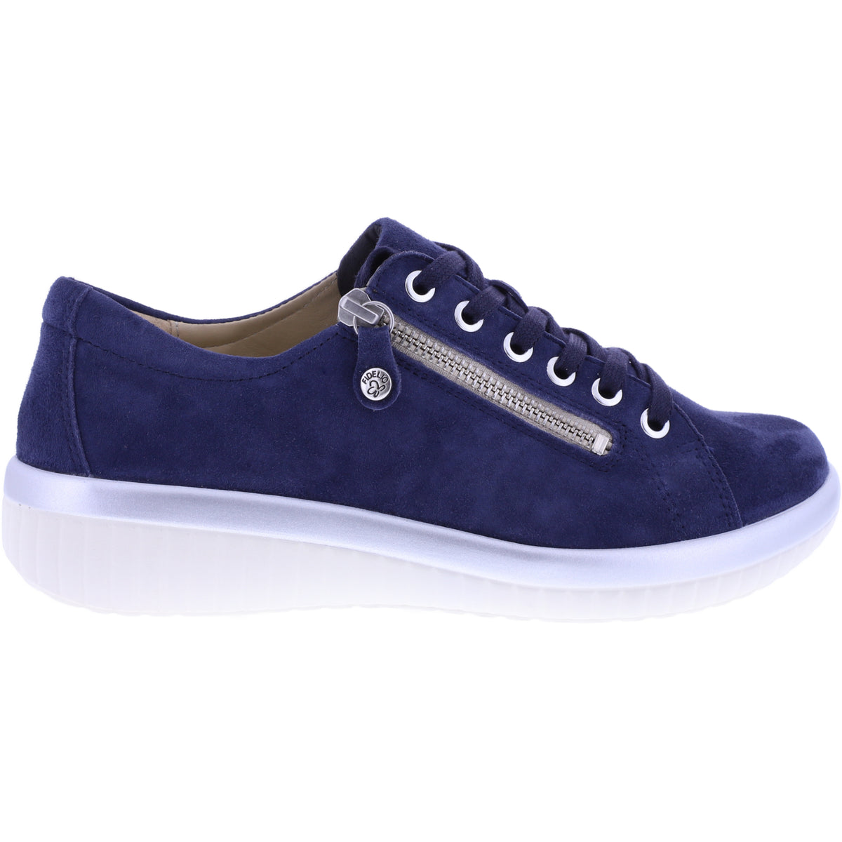Fidelio | Genny | Notte-Marine-Blau | Nubukleder | Multistretch | Weite: G½ | Damen Schnürer