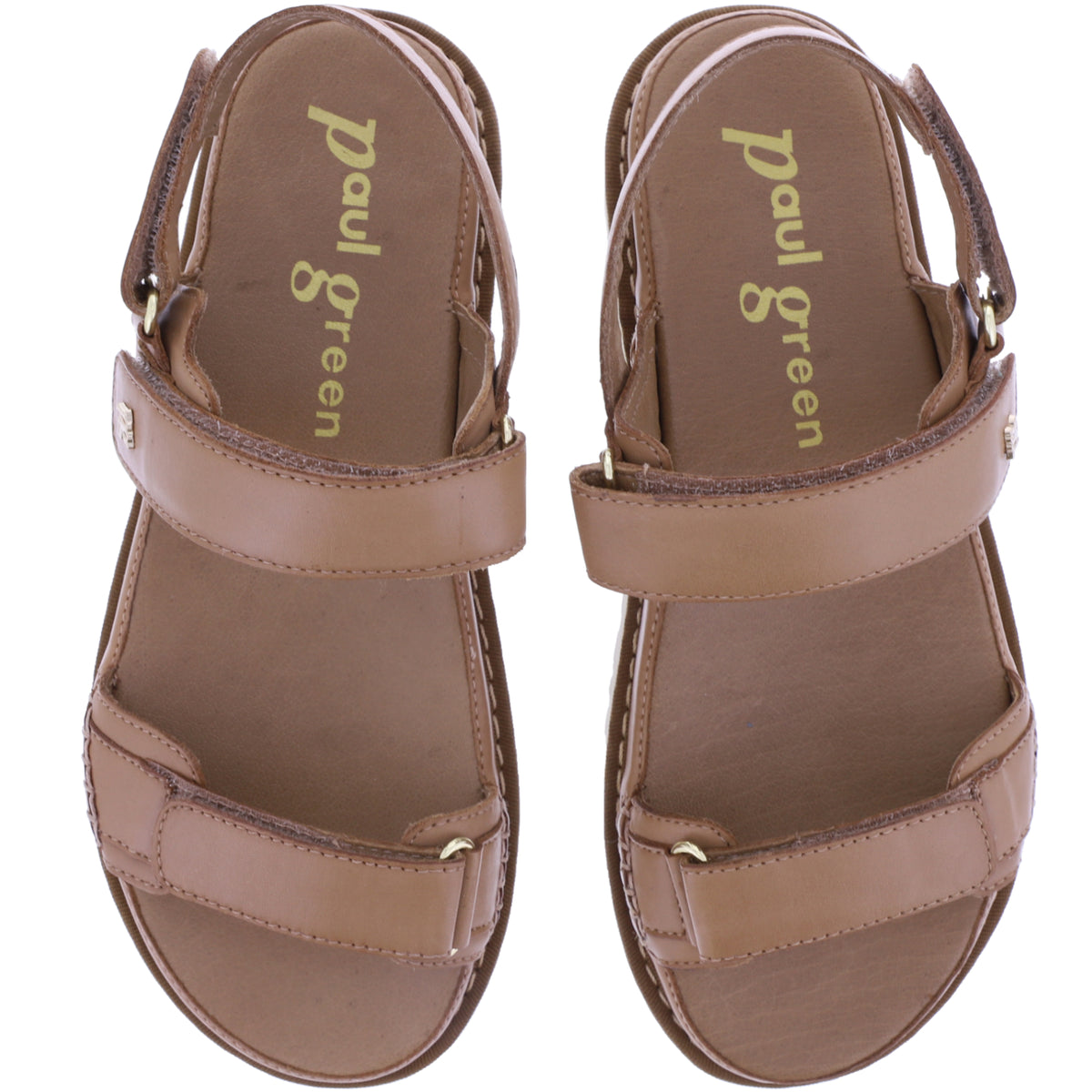 Paul Green | 6175-029 | Braun | Weiches Kalbsleder | Damen Komfort Sandale