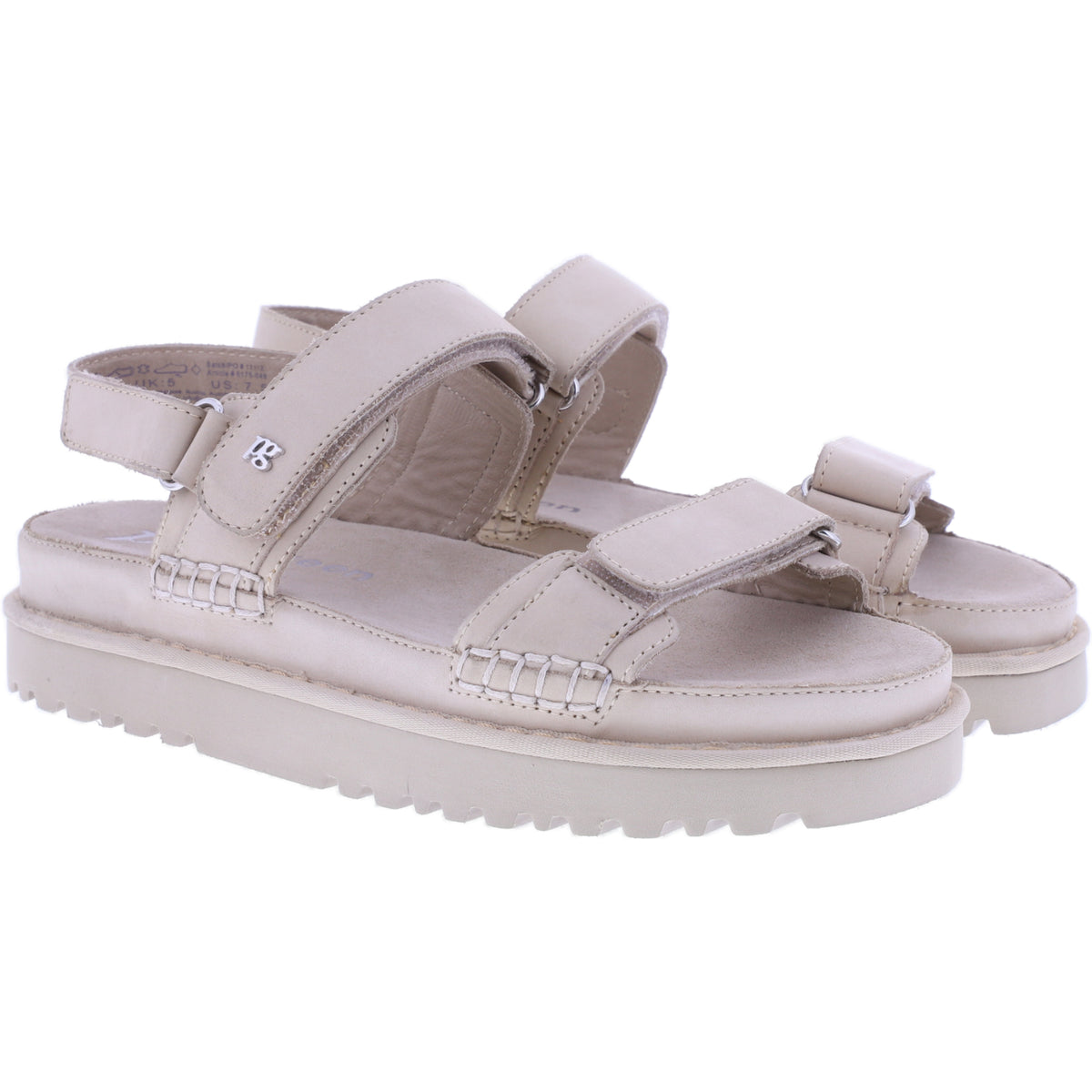 Paul Green | 6175-049 | Beige | Weiches Kalbsnubukleder | Damen Komfort Sandale