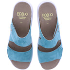 Fidelio | Hawaii | Tiffany-Türkis | Nubukleder | Weite: H | Damen Pantoletten
