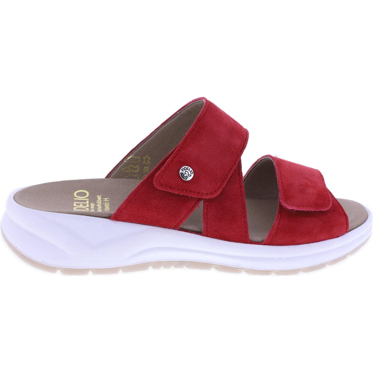 Fidelio | Hawaii | Fruttato-Rot | Nubukleder | Weite: H | Damen Pantoletten