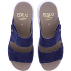 Fidelio | Hawaii | Notte-Blau | Nubukleder | Weite: H | Damen Pantoletten