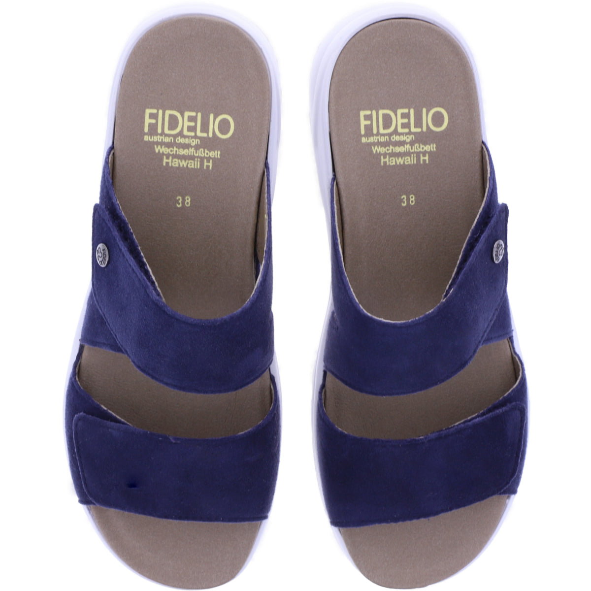 Fidelio | Hawaii | Notte-Blau | Nubukleder | Weite: H | Damen Pantoletten