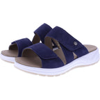 Fidelio | Hawaii | Notte-Blau | Nubukleder | Weite: H | Damen Pantoletten