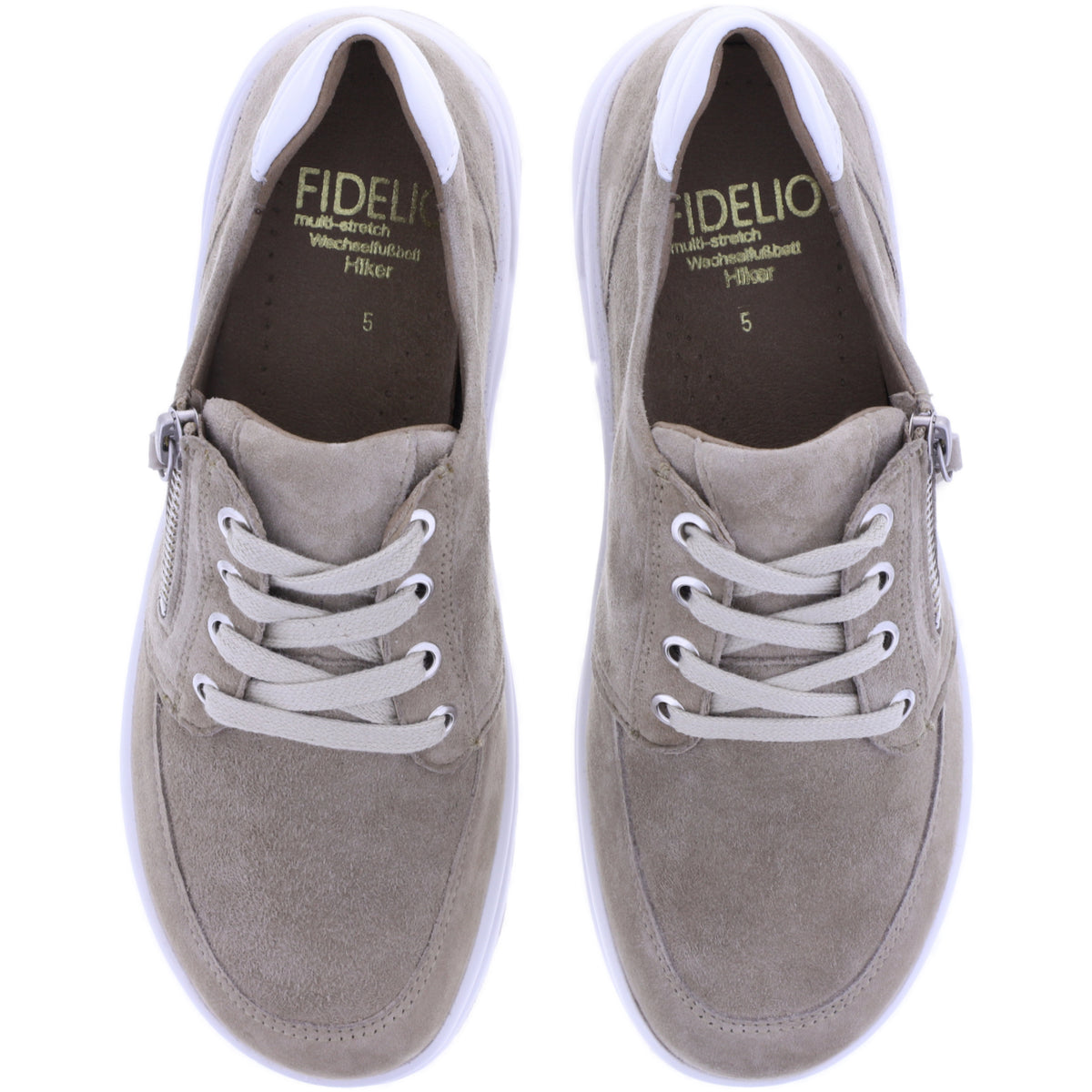 Fidelio | Hiker | Stone Nubuk | Leder | Multistretch | Weite: H | Damen Komfort-Schnürer