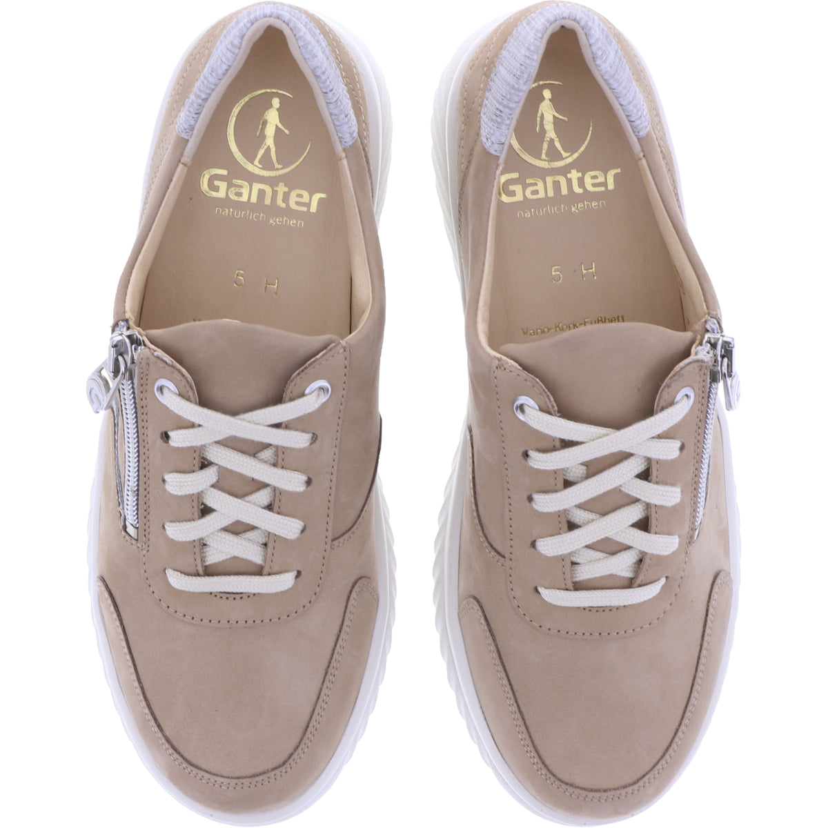 Ganter | Heike | Lighttoffee-Braun Nubuk | Weite: H | Kalbsleder | 7-204512-2100 | Damen Schnürer