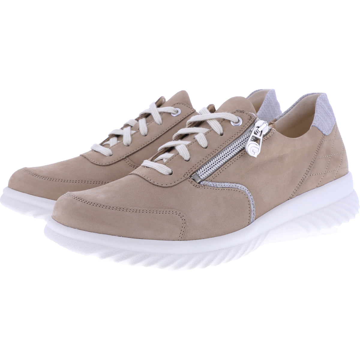 Ganter | Heike | Lighttoffee-Braun Nubuk | Weite: H | Kalbsleder | 7-204512-2100 | Damen Schnürer