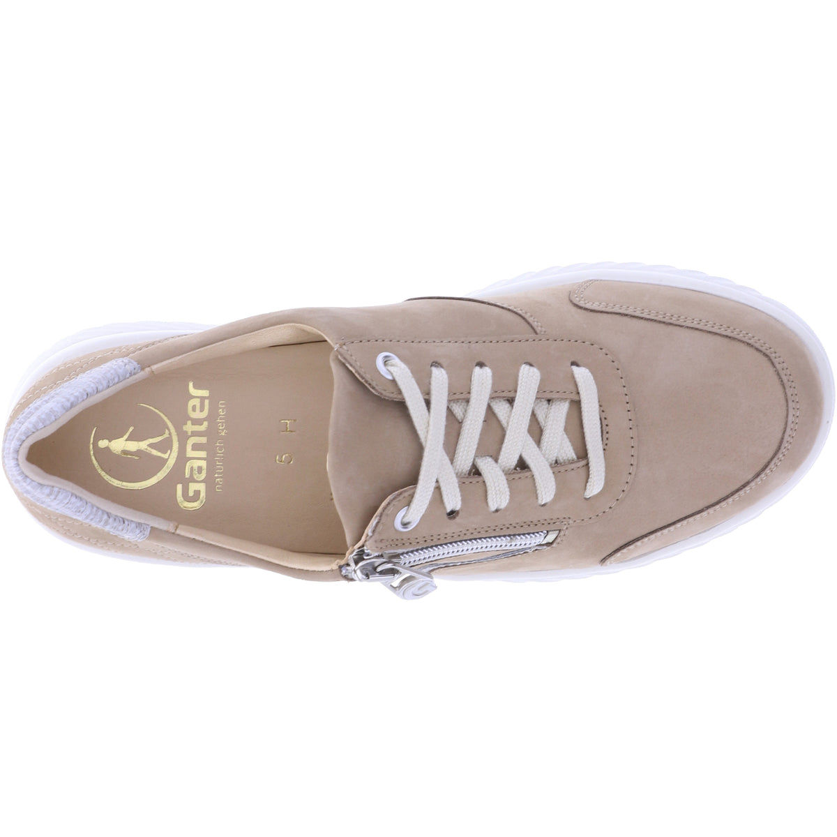 Ganter | Heike | Lighttoffee-Braun Nubuk | Weite: H | Kalbsleder | 7-204512-2100 | Damen Schnürer