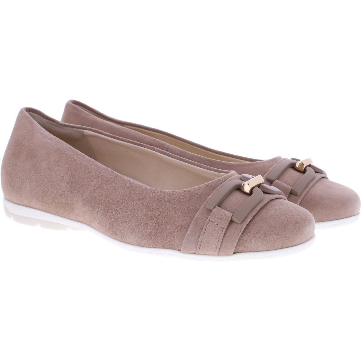 Hassia | Pescara | Cappuccino Samtziege | Wechselfußbett | 301722-2300 | Damen Ballerinas