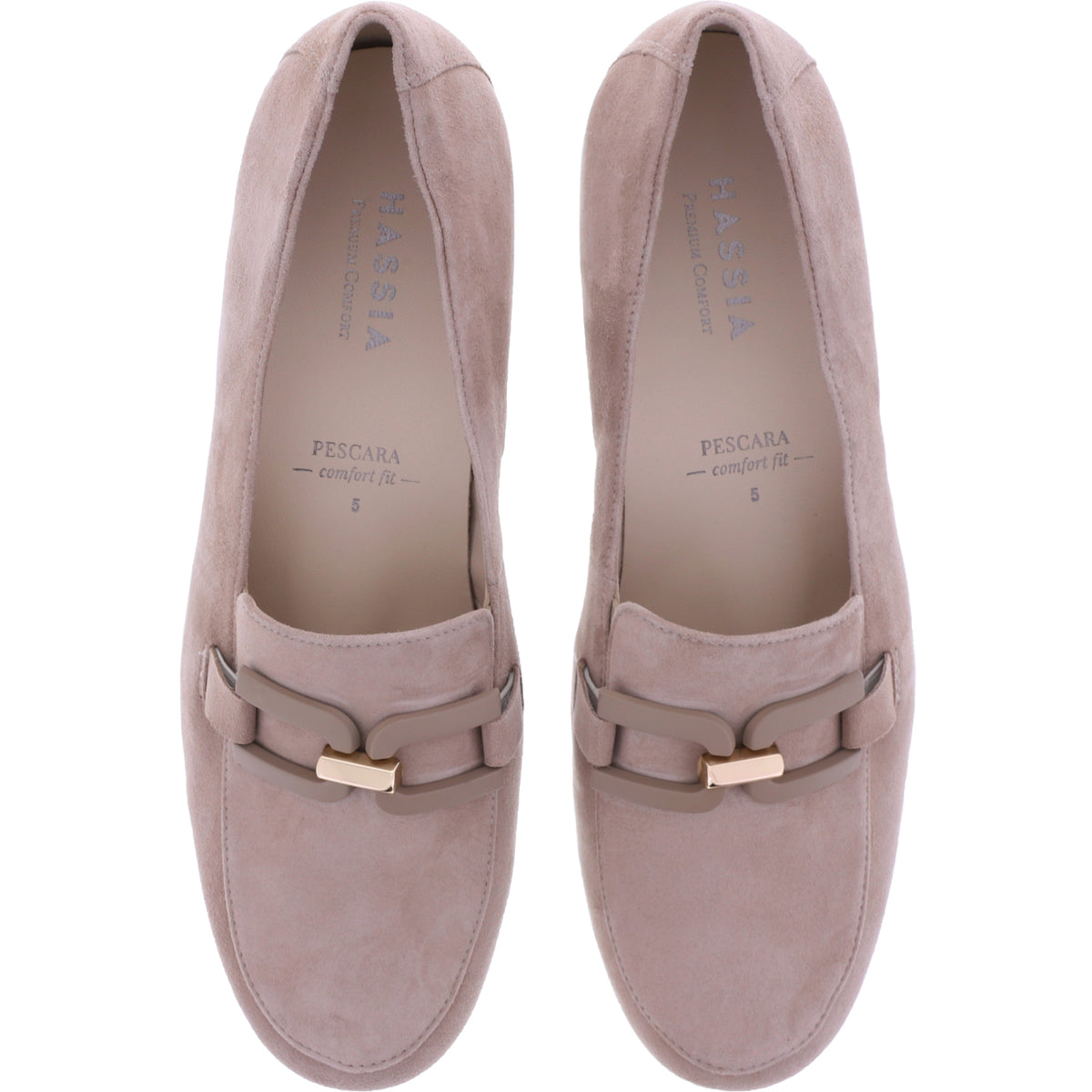 Hassia / Pescara / Cappuccino Samtziege / Wechselfußbett / 7-301742-2300 / Damen Slipper